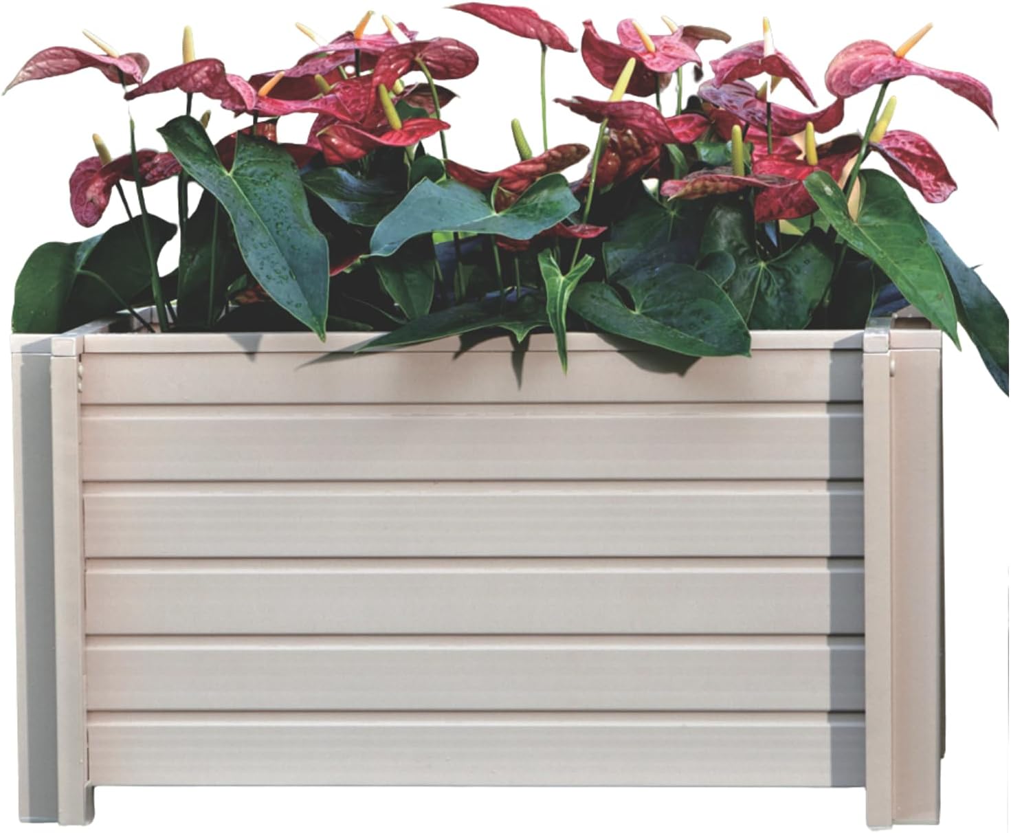 New Age Garden ECOFLEX 30' Outdoor Planter Box, Moisture Resistant Composite Garden Container for Flowers & Herbs, Weather Resistant, Easy Assembly