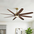 Parrot Uncle 72 Inch Ceiling Fans with Lights and Remote, Modern Gold Chandelier Ceiling Fan, Dimmable LED & 3CCT, 6 Speeds Reversible DC Motor, Timer, Lighting Ceiling Fans for Bedroom Living Room