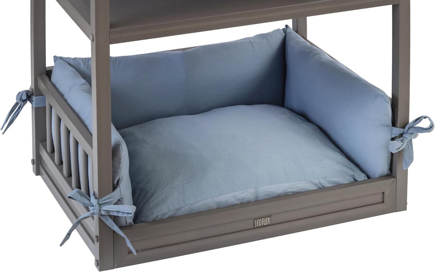New Age Pet ECOFLEX Nightstand Dog Bed, Indoor Pet Bed with Moisture Resistant Frame & Soft Cushion, Tool Free Assembly, Grey