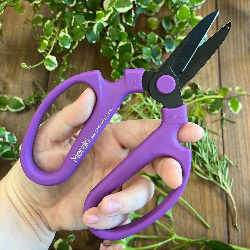 Garden Pruning Shears Scissors Set Of 3, Purple Meraki Garden Shears