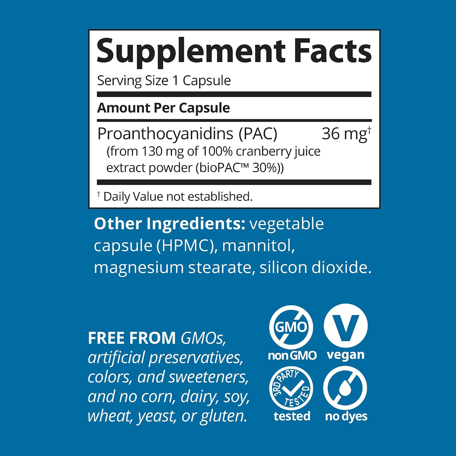 Solv Wellness GennaMD Cranberry Supplement for Urinary Tract Health Support - Advanced 36 mg Soluble PAC from 100% Cranberry Juice Extract - Small, Easy-to-Swallow Capsules - 90 Capsules
