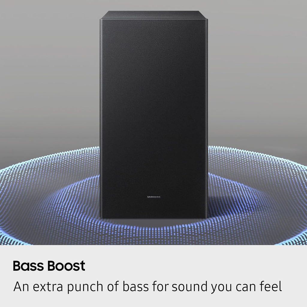 Samsung B-Series Soundbar HW-B550F 2.1 ch DTS Virtual:X Soundbar with Subwoofer (2025 Model) Voice Enhance Mode, Bass Boost, Adaptive Sound