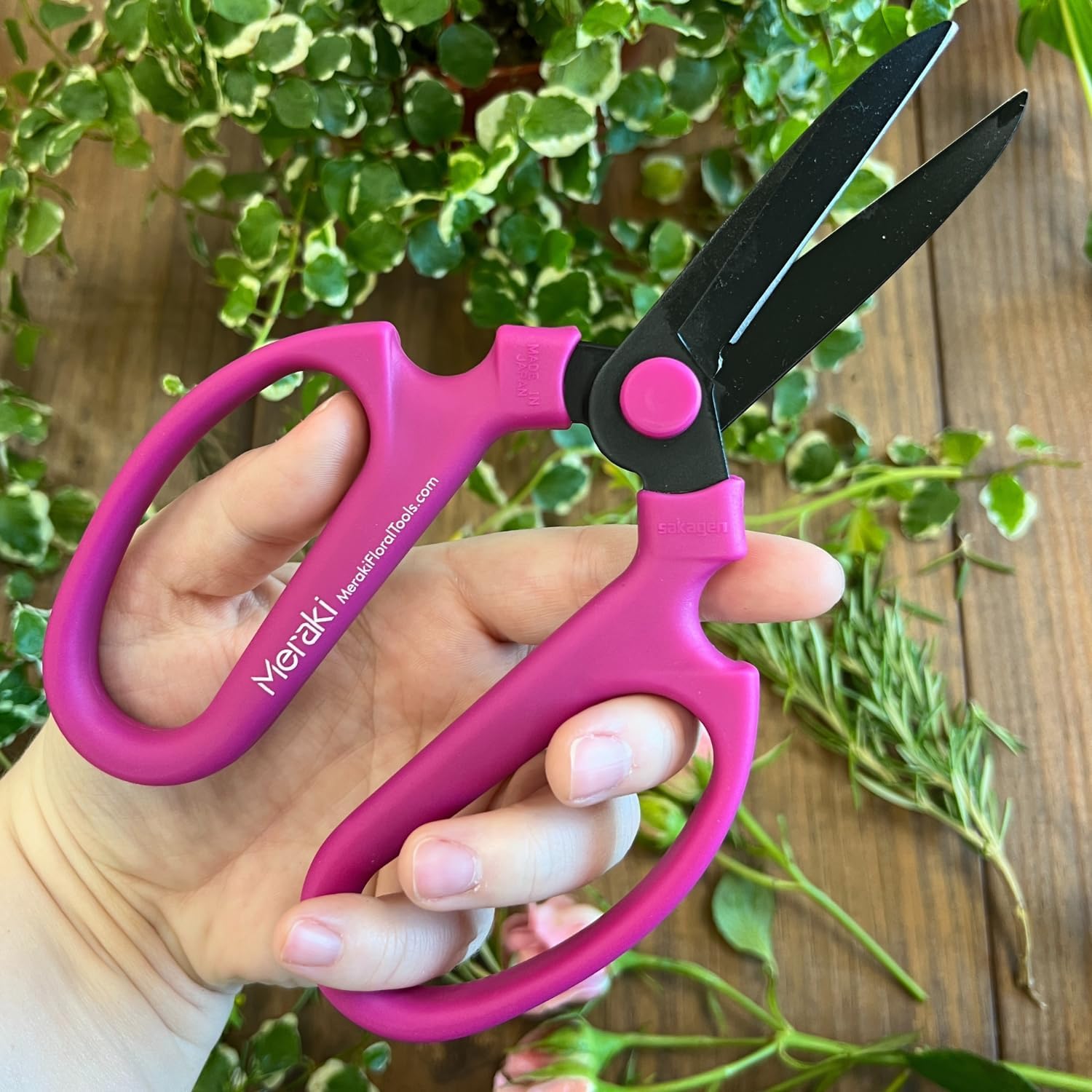 Garden Pruning Shears Scissors Set Of 3, Purple Meraki Garden Shears