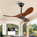 36 Inch Small Outdoor Ceiling Fans for Patios,Wood Ceiling Fans with Remote and Wall Control,6 Speeds,Reversible DC Motor,Noiseless,Porch small Ceiling Fans for Patio,Bedroom,Livingroom