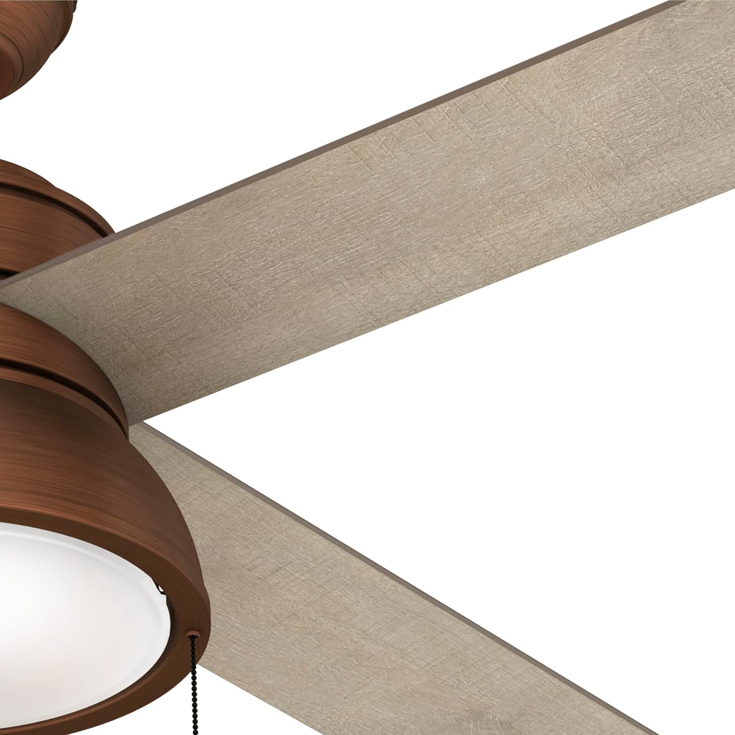 Hunter Fan Company, 51036, 52 inch Loki Weathered Copper Ceiling Fan with LED Light Kit and Pull Chain