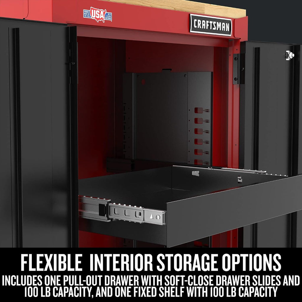 CRAFTSMAN Garage Storage Cabinet, Metal, Base, 2-Door (CMST22603RB)