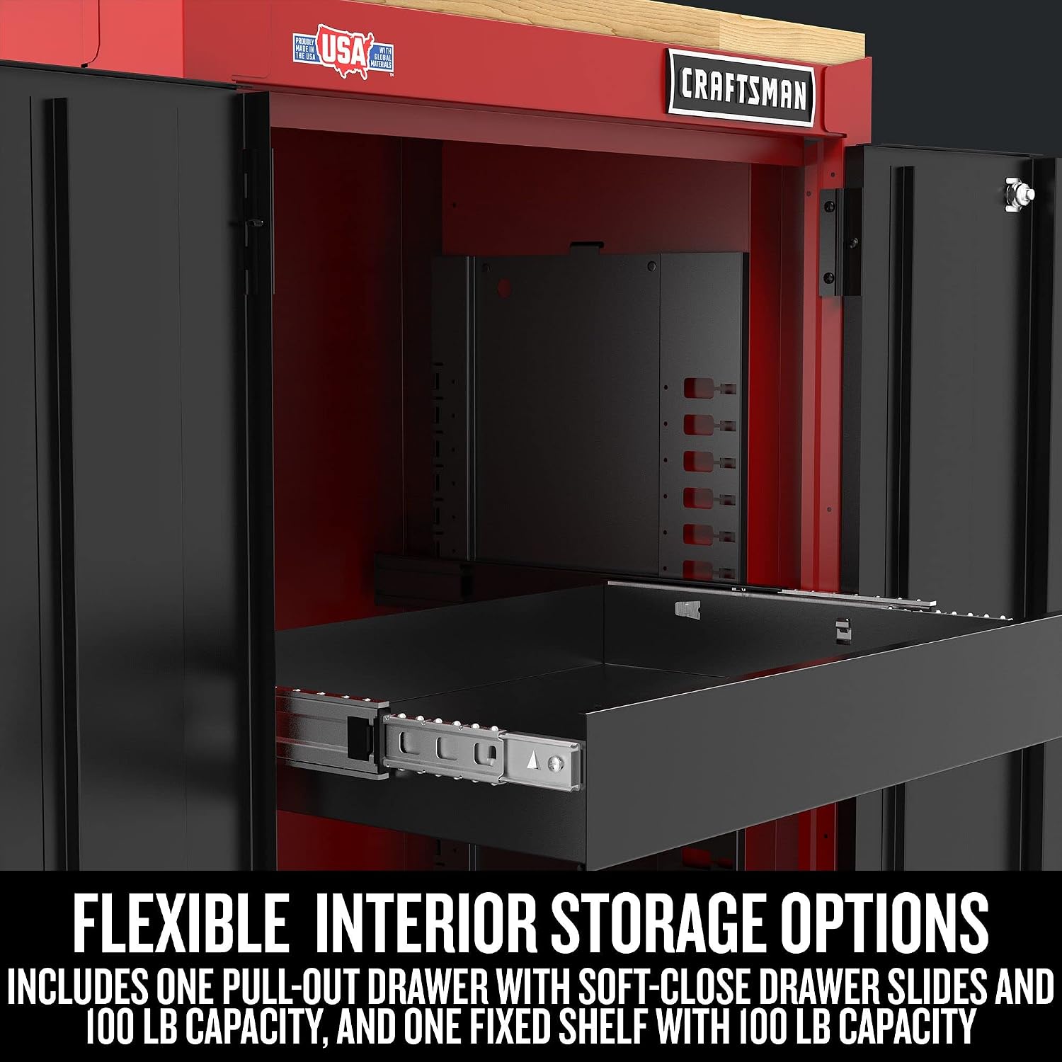 CRAFTSMAN Garage Storage Cabinet, Metal, Base, 2-Door (CMST22603RB)