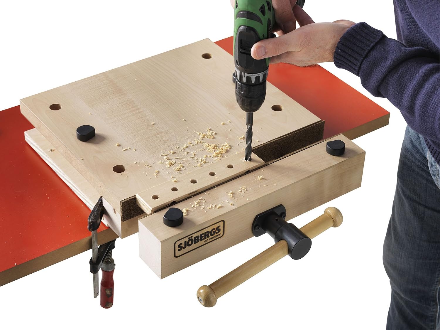 Sjobergs SJO-33274 Woodworking Portable Smart Vise with Superior Clamping Power Wherever You Need It