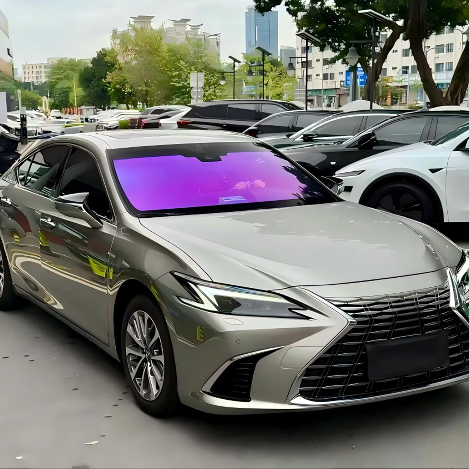 XhuangTech 65% Premium Window Tint Car, 65 Percent VLT Privacy Dreamy Purple Window Film Roll for Car or Home Blocks UV IR Rays, Heat & Glare - Scratch Resistance (60In X 98.4Ft)