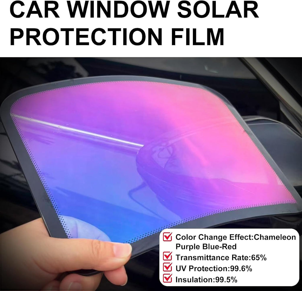XhuangTech 65% Premium Window Tint Car, 65 Percent VLT Privacy Dreamy Purple Window Film Roll for Car or Home Blocks UV IR Rays, Heat & Glare - Scratch Resistance (60In X 98.4Ft)
