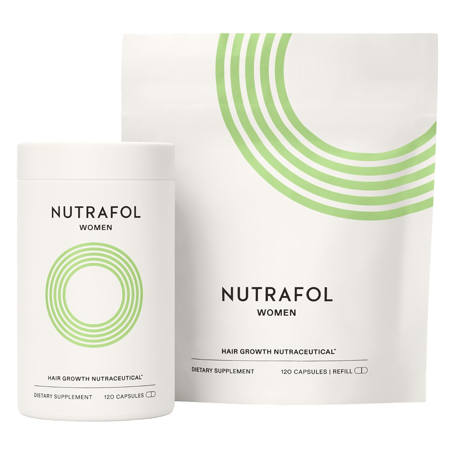Nutrafol Women's Hair Growth Supplements, Dermatologist Recommended, Ages 18-44, Clinically Proven for Visibly Thicker and Stronger Hair - 2 Month Supply, Pack of 2
