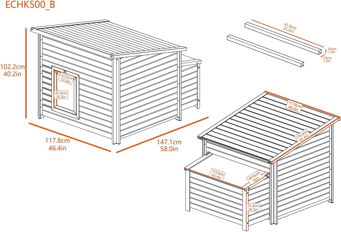 New Age Pet ECOFLEX Fontana Jumbo Chicken Coop, Urban Barn for 4 to 6 Chickens, Easy Assembly, Eco Friendly & Durable, Tan