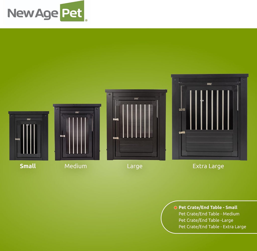 New Age Pet ecoFlex Pet Crate/End Table, Espresso, Small