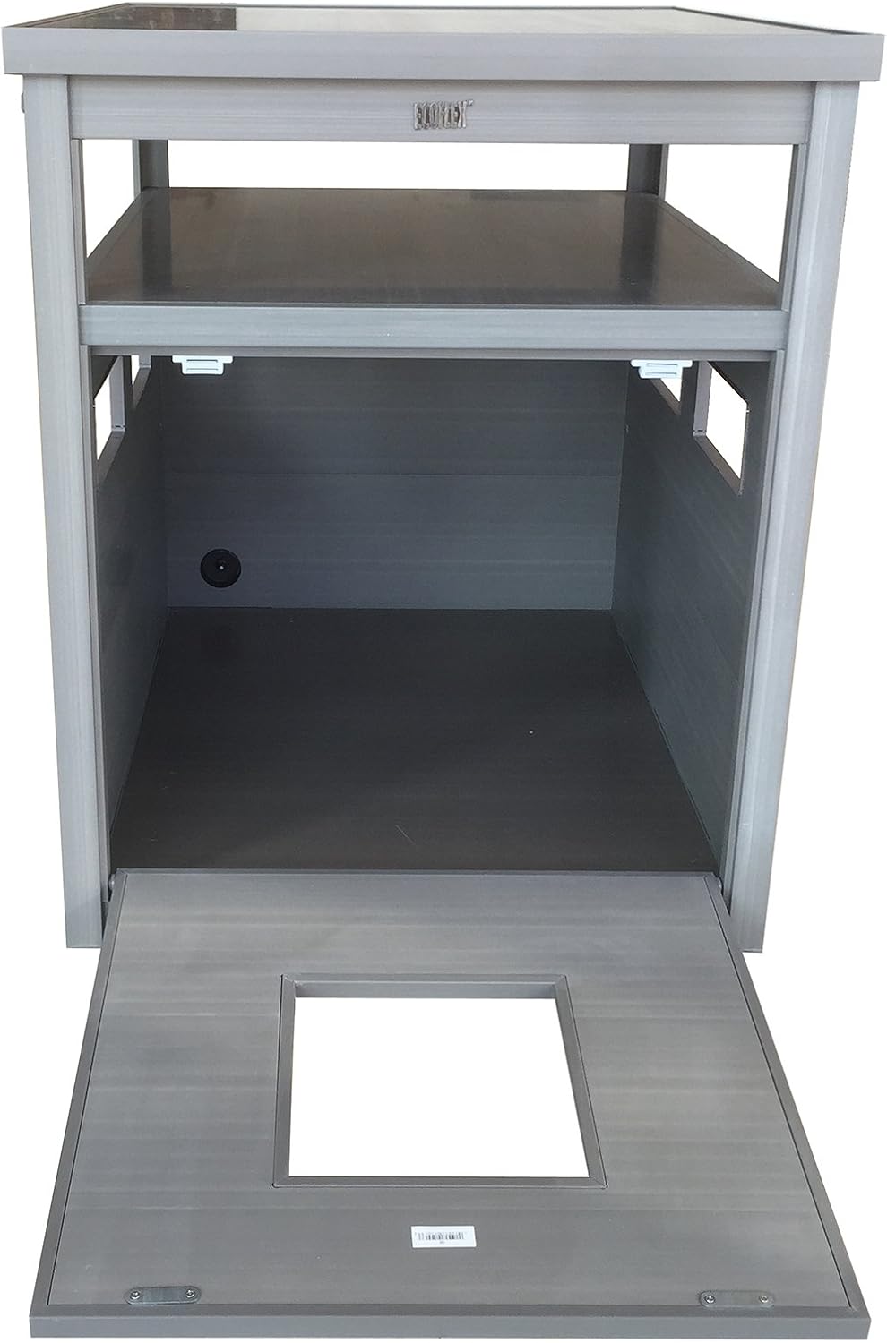 New Age Pet ECOFLEX Jumbo Cat Box Cover and End Table with Litter Box Enclosure and a 10 Year Warranty Hides Unsightly Litter Box made with Moisture & Odor Resistant Composite Material, Grey