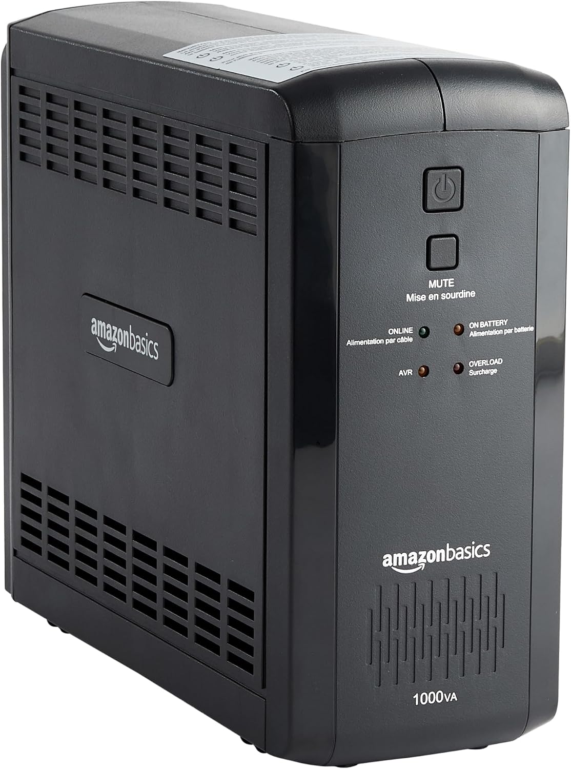 Amazon Basics UPS Battery Backup & Surge Protector, 1000VA/550W, 9 Outlets, Line Interactive Uninterruptible Power Supply with AVR Sinewave Technology, Black