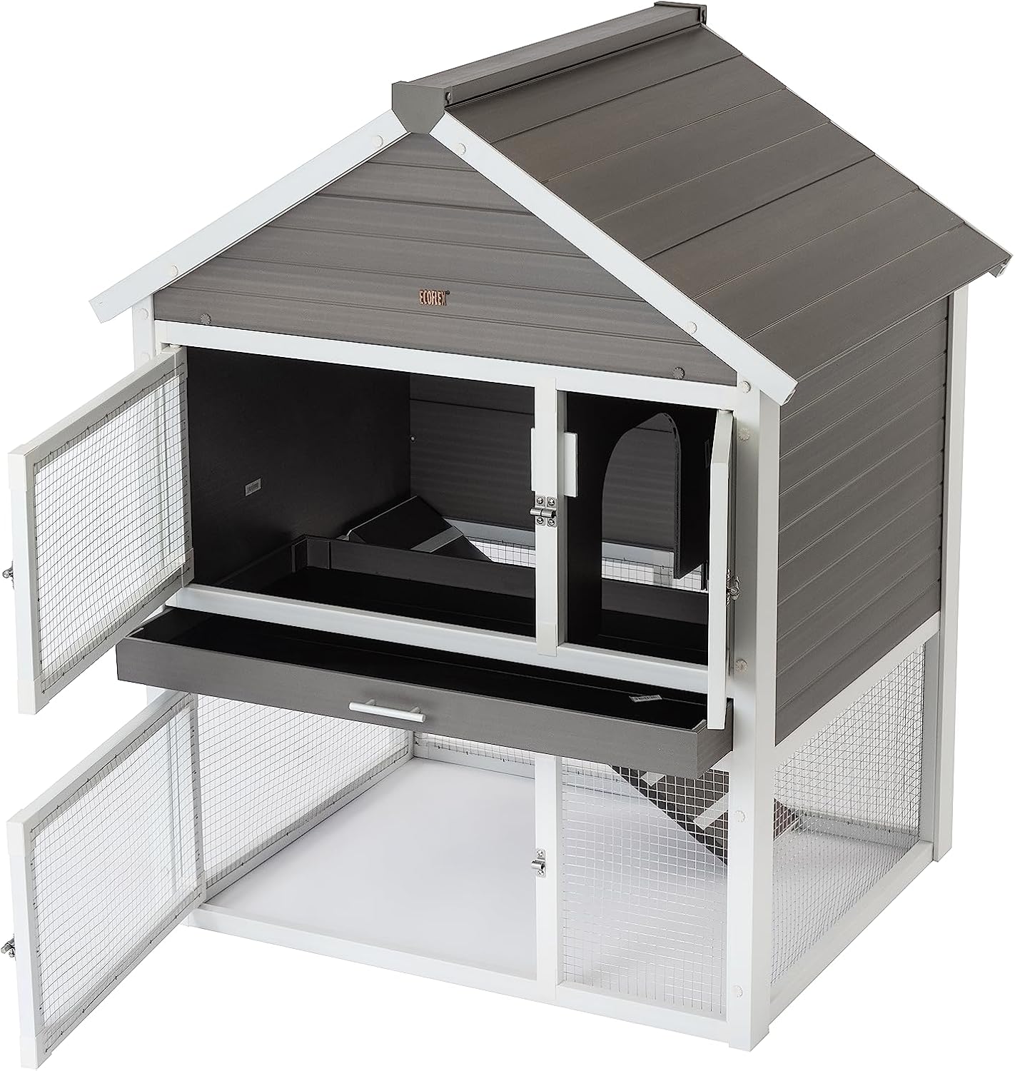 New Age Pet ECOFLEX® Huntington Outdoor Townhouse Rabbit Hutch