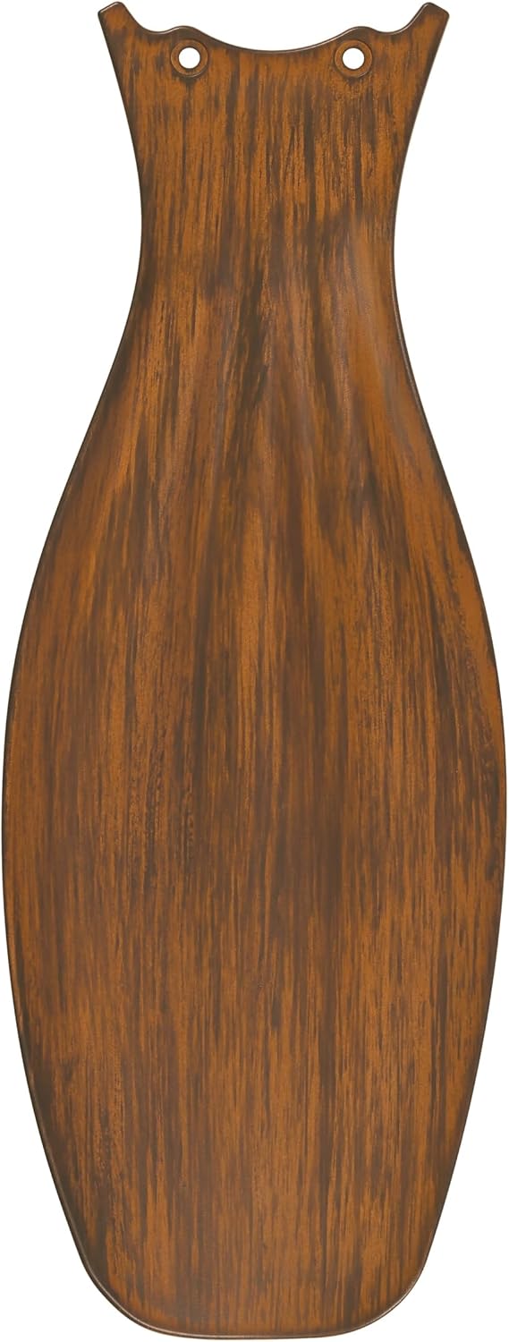 MINKA-AIRE F693L-CL/DK Ventiara 36' 3-Blade LED Flush Mount Indoor/Outdoor Ceiling Fan in Coal Black and Distressed Koa Finish Blades with Etched Lens
