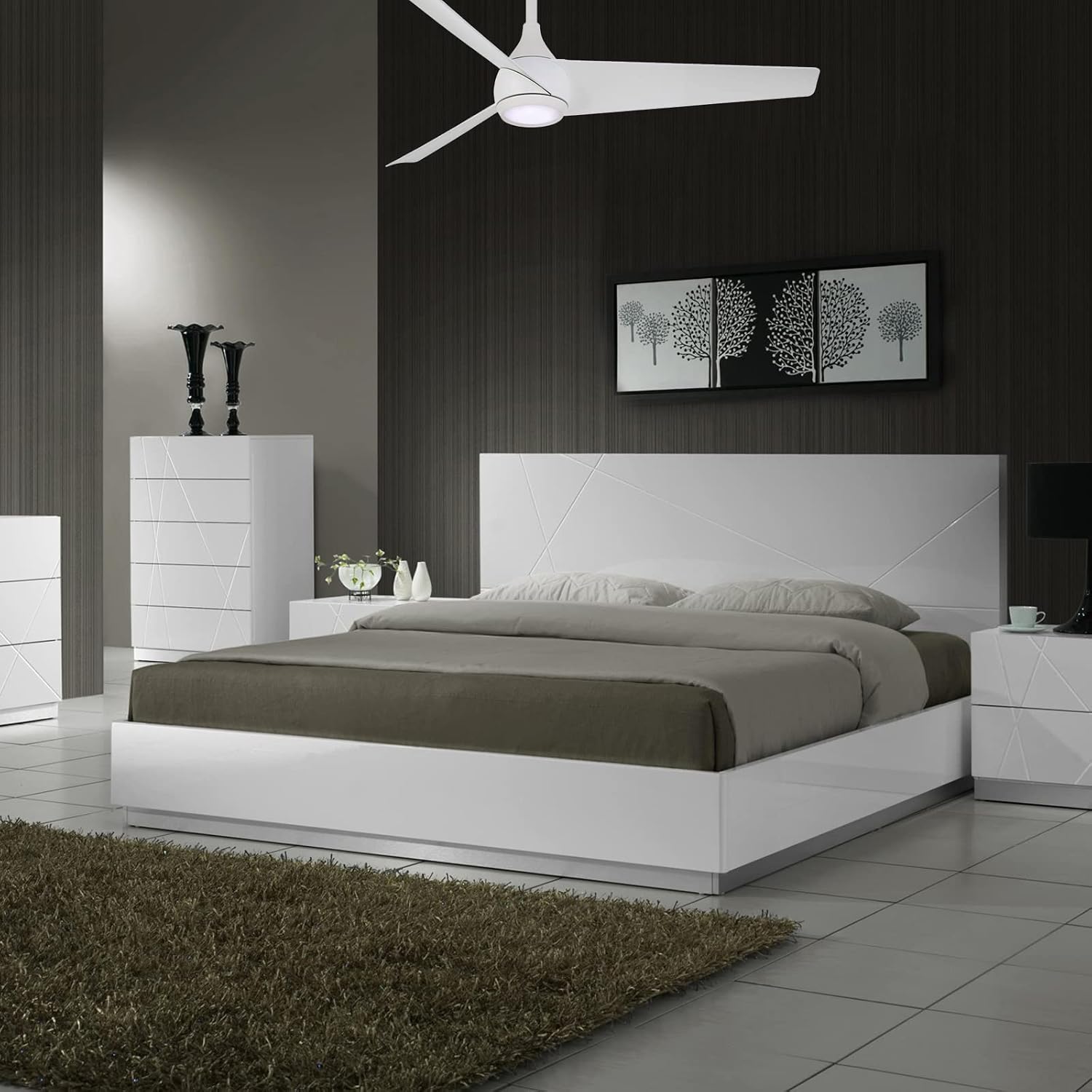 Minka-Aire F678L-WHF Twist 52' Ceiling Fan, Flat White
