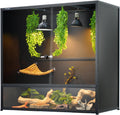 Reptile Tank 230 Gallon, 48'x24'x46' Large Reptile Enclosure for Bearded Dragon and Ball Python, Extra Tall Snake Terrarium with Front Opening Tempered Glass Door, Combination Lock