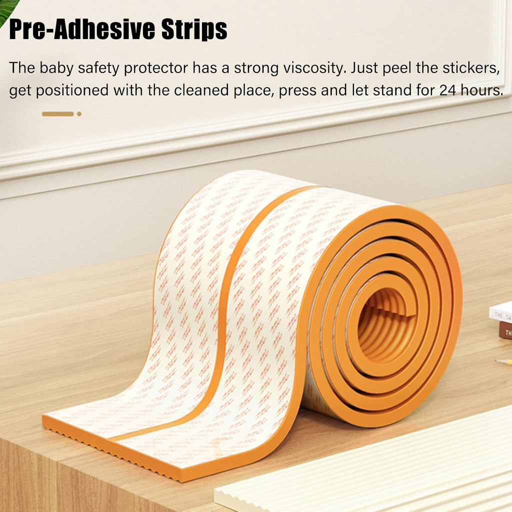Baby Proof Corners and Edges Foam, Self Adhesive Edge Protector Strip, 20cm Wide Safety Bumpers for Furniture, Table, Bed, Sharp Edges, Fireplace (Color : White, Size : 20m/65.6ft Long)