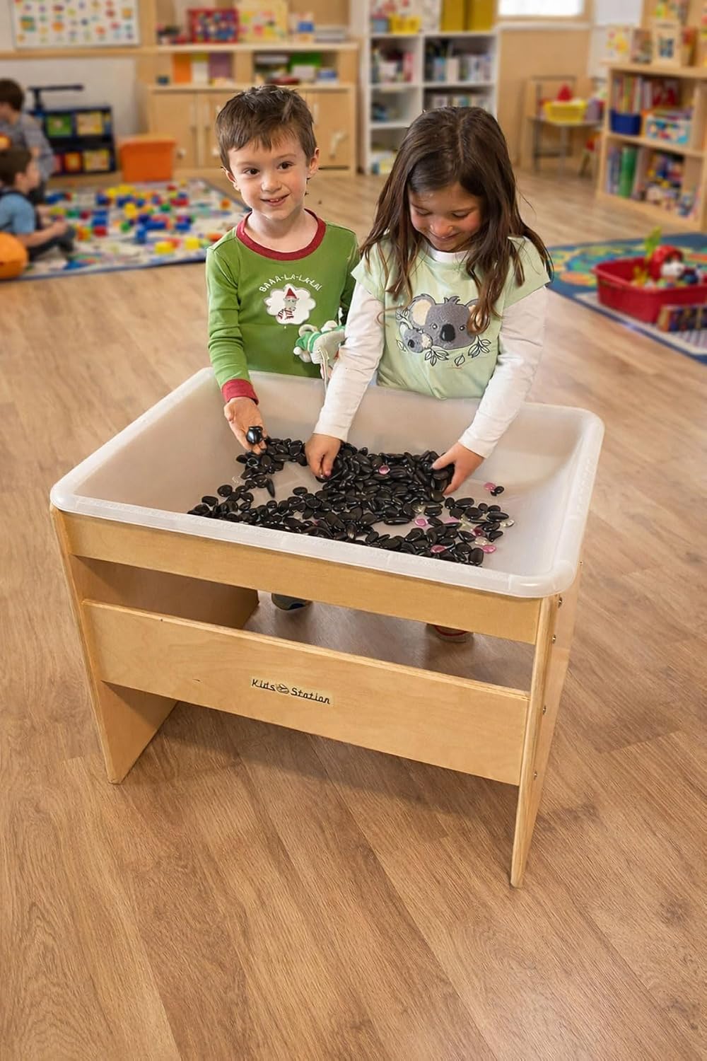 Kids' Station Pre-K Sensory Sand/Water Table with Real Birch Plywood, Ready to Assemble