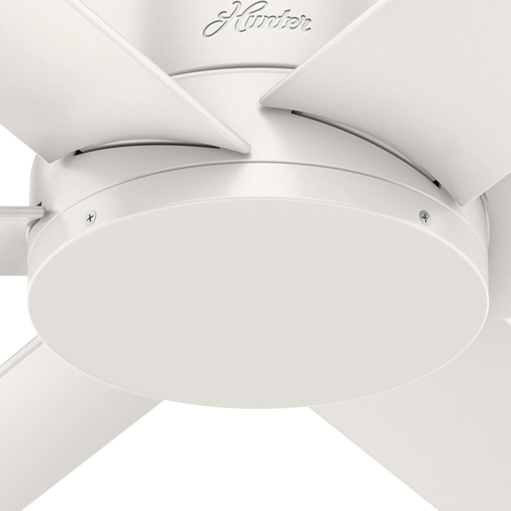 Hunter Fan 44 inch Contemporary Fresh White Finish Outdoor Ceiling Fan with 6 Blades (Renewed)