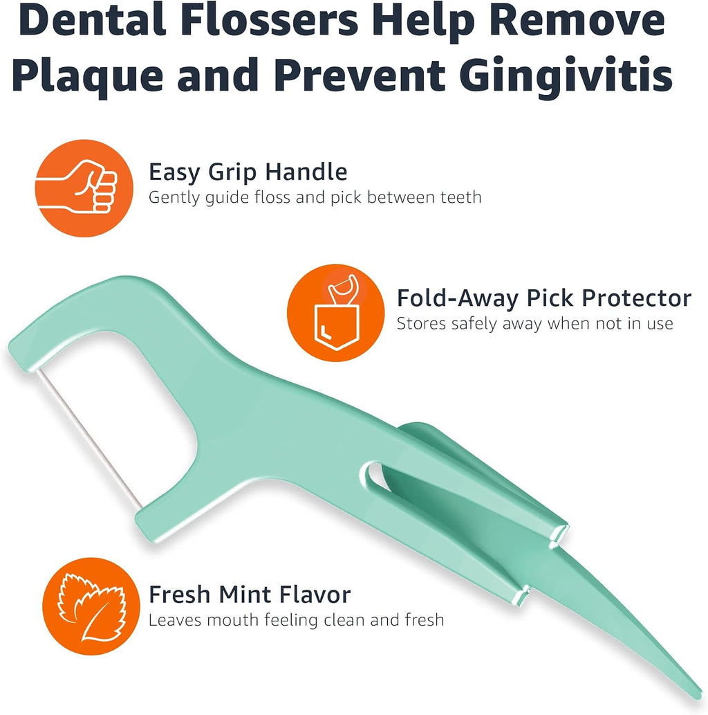 Amazon Basics Mint Dental Flosses, 540 Count, 90 Count (Pack of 72)