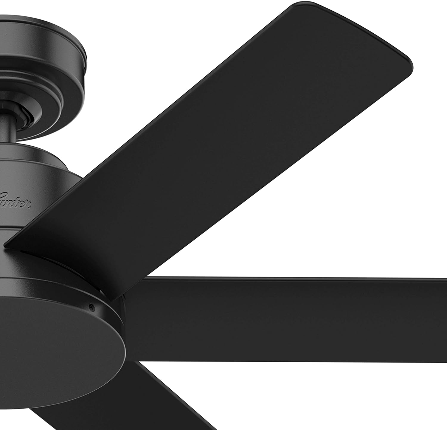 Hunter Fan 44 inch Contemporary Matte Black Indoor/Outdoor Ceiling Fan with 6 Blades (Renewed)