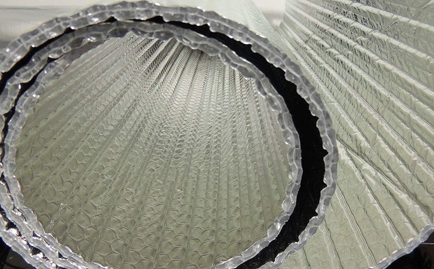 Reflective Foil Insulation Poly-Air Foam Radiant Barrier Bubble Film Heat Blocker RV Window No Tear for Winter Weatherproof Attics Windows Garages RV's Ducts (R8/FIRE Rated/Weatherproof) 48in x 50ft