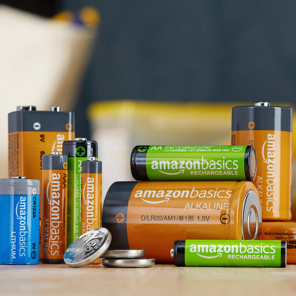 Amazon Basics 192-Count 9V Long-Lasting All-Purpose Alkaline Batteries for Smoke Detector, 5-Year Shelf Life (8 Packs of 24)