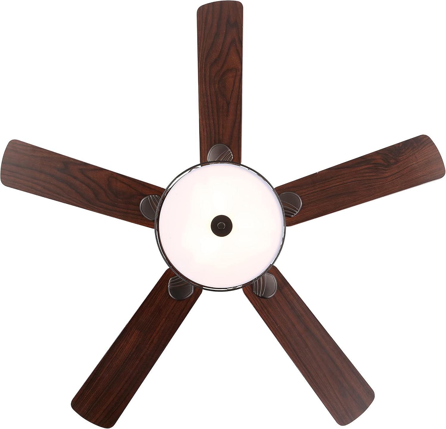 JONATHAN Y 52' Oil Rubbed Bronze/White Modern Glam LED Ceiling Fan with Remote, 3-Light Indoor Fan with 5 Reversible Blades, White Fabric Drum Shade for Living Room, Bedroom, ETL Listed (JYL9607B)