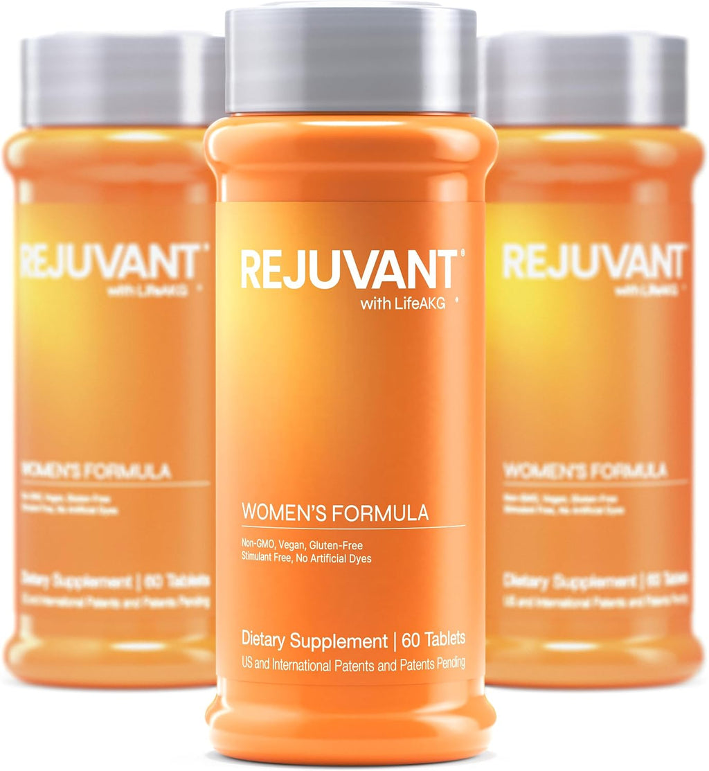 Rejuvant Women's AKG Longevity Supplement 1000MG Ultra 98% Pure (Calcium Alpha-Ketoglutarate), Patented Vitamin Rich Controlled Release Formula Supports Cell Repair and Quality of Life, 180 Tablets
