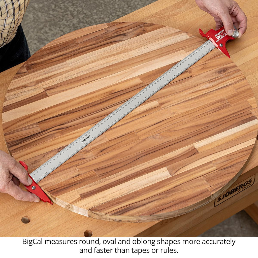 Woodpeckers BigCal Woodworking Calipers Deluxe Set, 12in/300mm & 24in/600mm Scales, USA Made, Inside & Outside References & Depth Gauge - BC-DLX