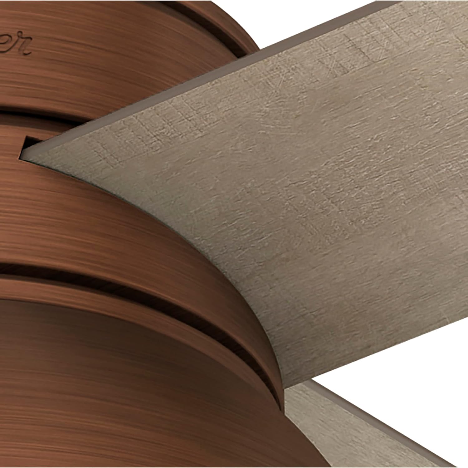 Hunter Fan Company 51042 Loki Indoor Ceiling Fan with LED Light and Pull Chain Control, 36', Weathered Copper Finish