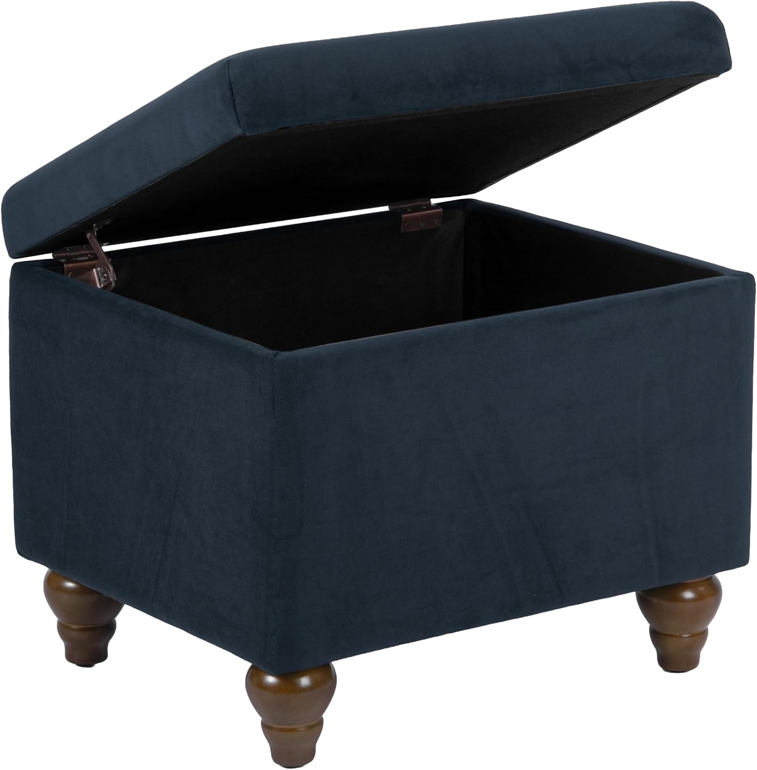 HomePop 22' Medium Rectangular Storage Ottoman - Blue Velvet
