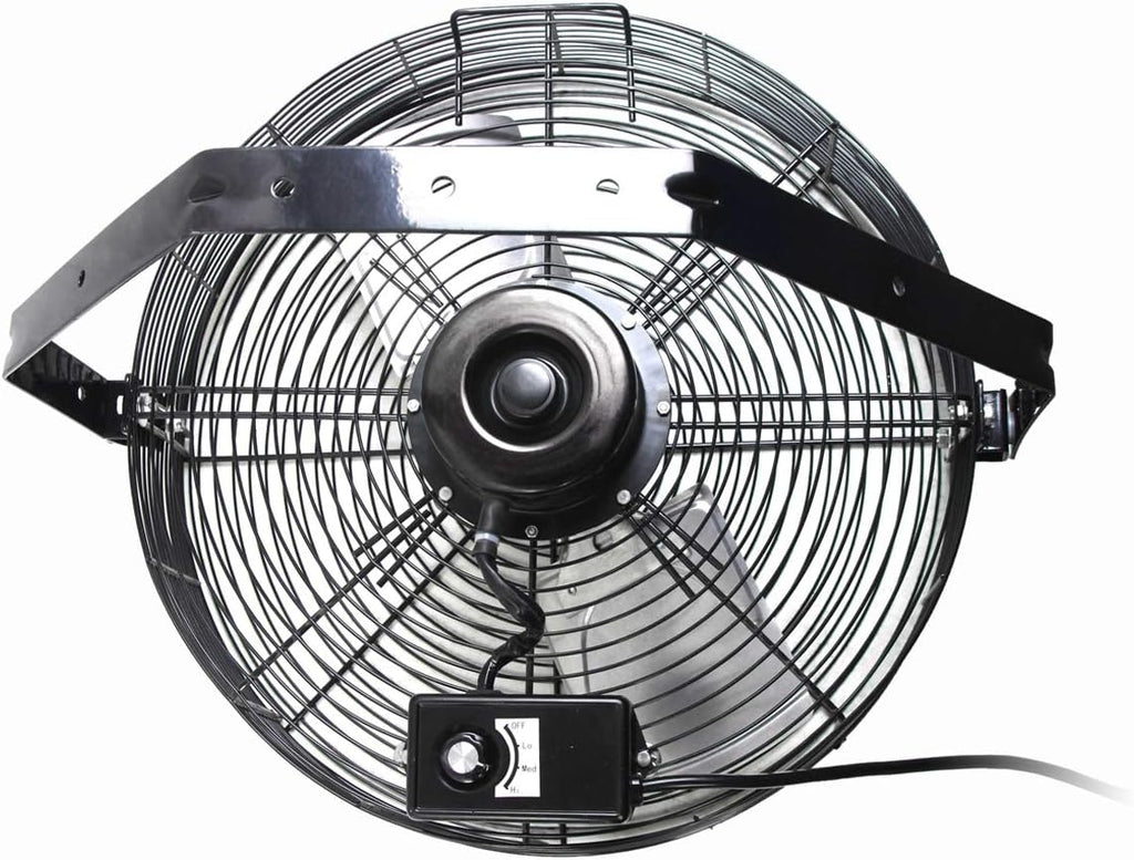 Maxx Air Wall Mount Fan | 18' Commercial Grade Fan for, Garages, Shop, Barns and Patios for Outdoor Use | Easy Operation and Powerful 1,450 CFM | Industrial Wall Mount