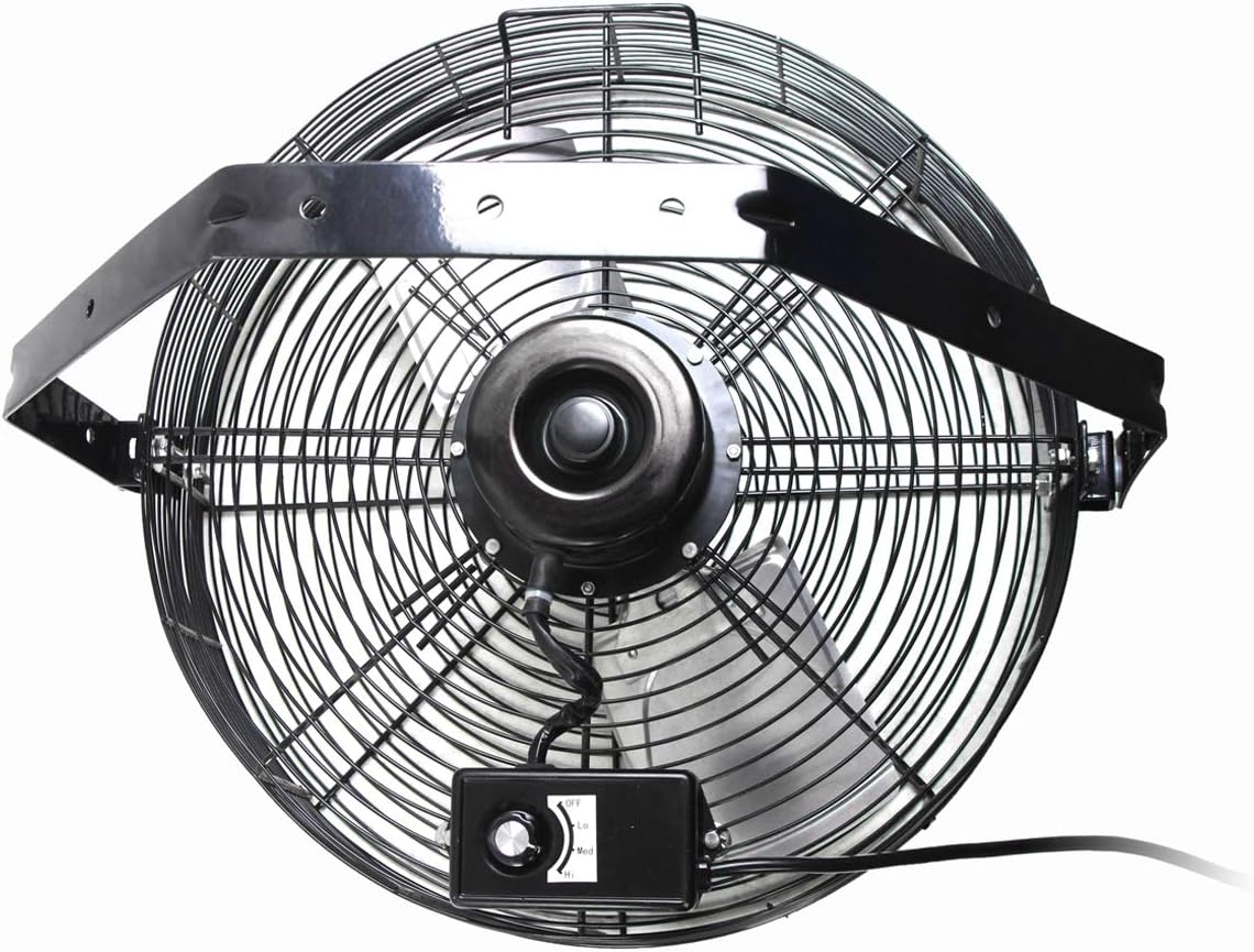 Maxx Air Wall Mount Fan | 18' Commercial Grade Fan for, Garages, Shop, Barns and Patios for Outdoor Use | Easy Operation and Powerful 1,450 CFM | Industrial Wall Mount