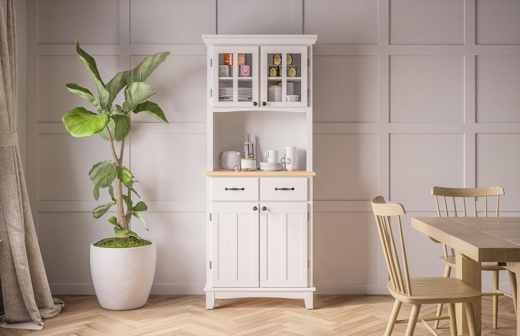 homestyles Buffet Of Buffets Off-White Buffet with Hutch