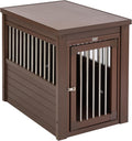 New Age Pet ECOFLEX InnPlace Dog Crate & End Table, Furniture-Style Indoor Kennel for Crate-Trained Dogs, Stainless Steel Spindles, 10-Year Warranty. 4 Colors, 4 Sizes