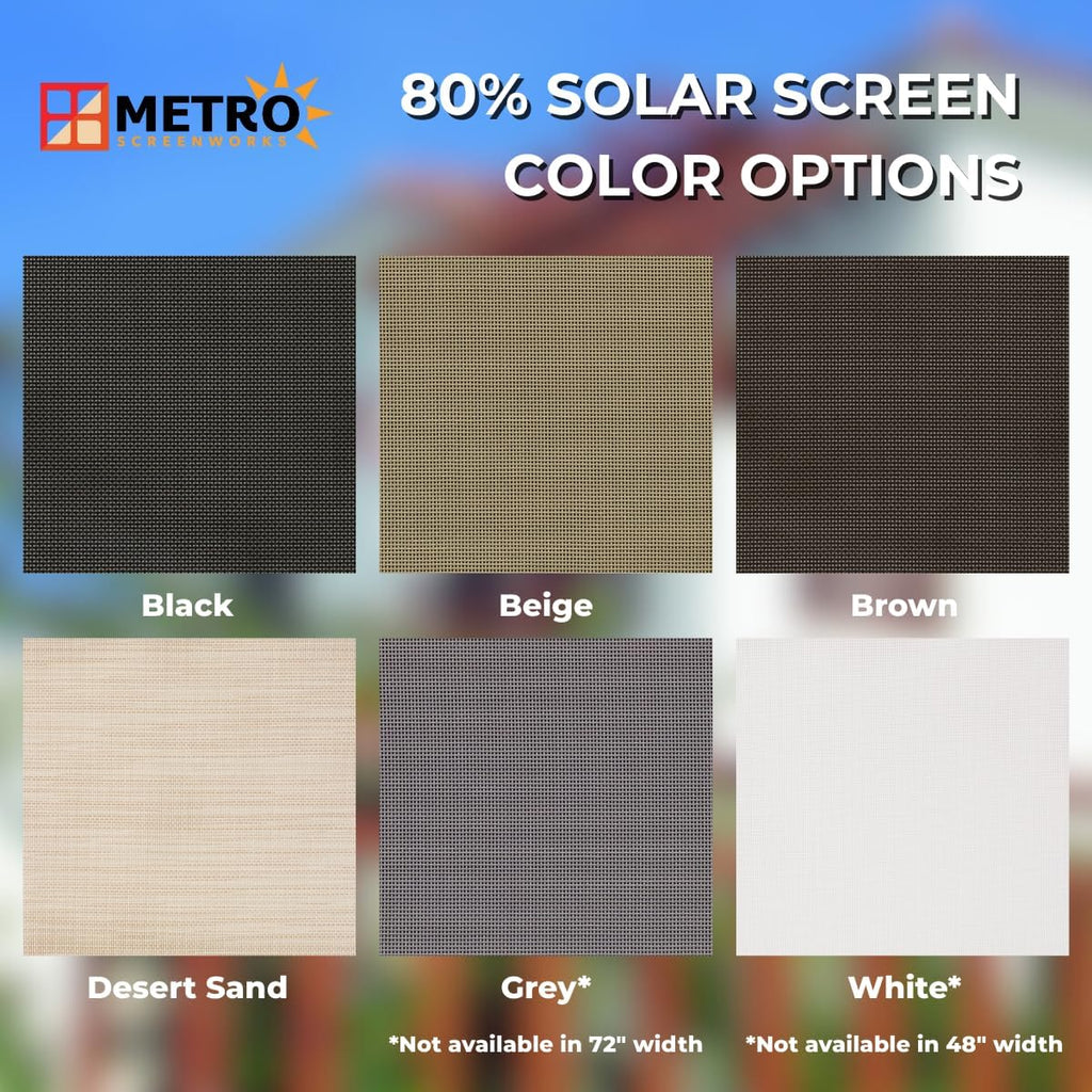 Phifer Solar Screen Mesh for Windows 80% Shade – Energy-Saving Solar Screen Roll 36 in x 100 ft, Black – DIY Exterior Sun Shades for Reduced Glare and More Privacy - Patio & Porch
