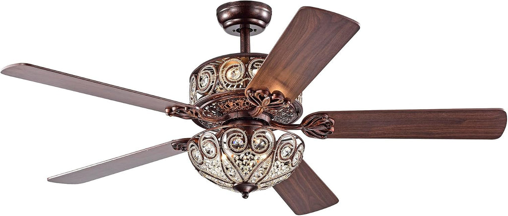 Gracewood Hollow Inada 52-inch Rustic Bronze Ceiling Fan