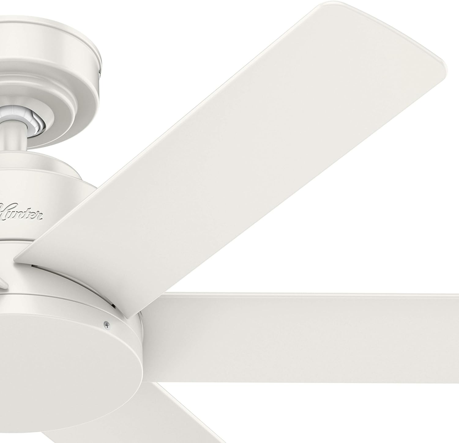 Hunter Fan 44 inch Contemporary Fresh White Finish Outdoor Ceiling Fan with 6 Blades (Renewed)