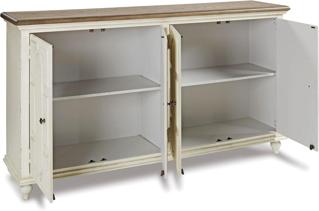 Signature Design by Ashley Roranville French Country Accent Cabinet or Server, White
