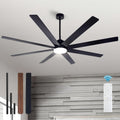 72In Modern Black Ceiling Fans with Light and Remote,6 Speed,3CCT,Quiet Reversible DC Motor Indoor Outdoor Ceiling Fan for Patio Living Room Bedroom
