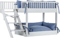 New Age Pet ECOFLEX Aspen Dog Bunk Bed in Antique White, Memory Foam Cushions, Wide Stairs, Non Toxic, Easy Assembly