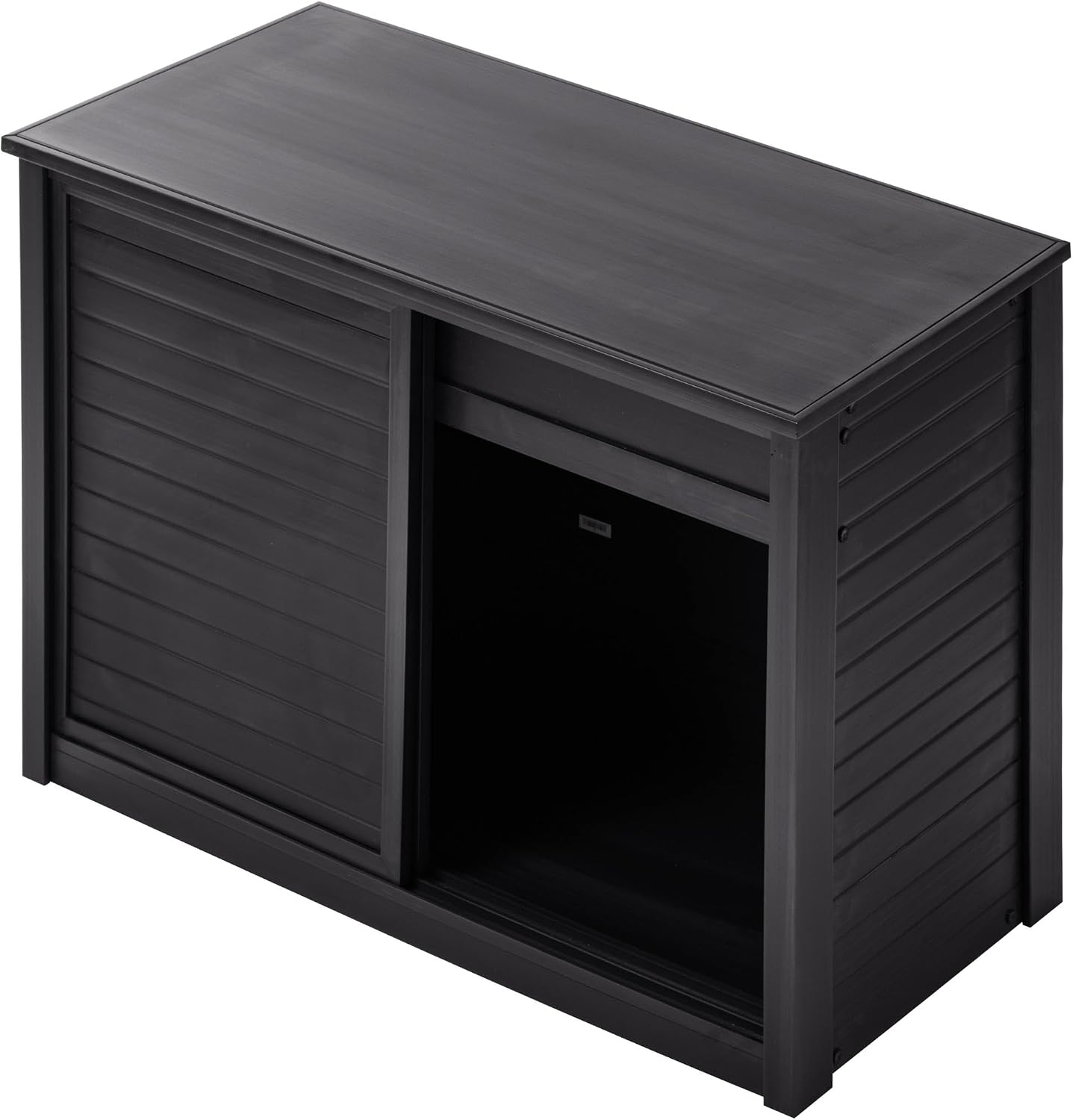 New Age Pet ECOFLEX Two Medium Reptile Enclosures with Matching Stacker and Cabinet Stand Set in Black
