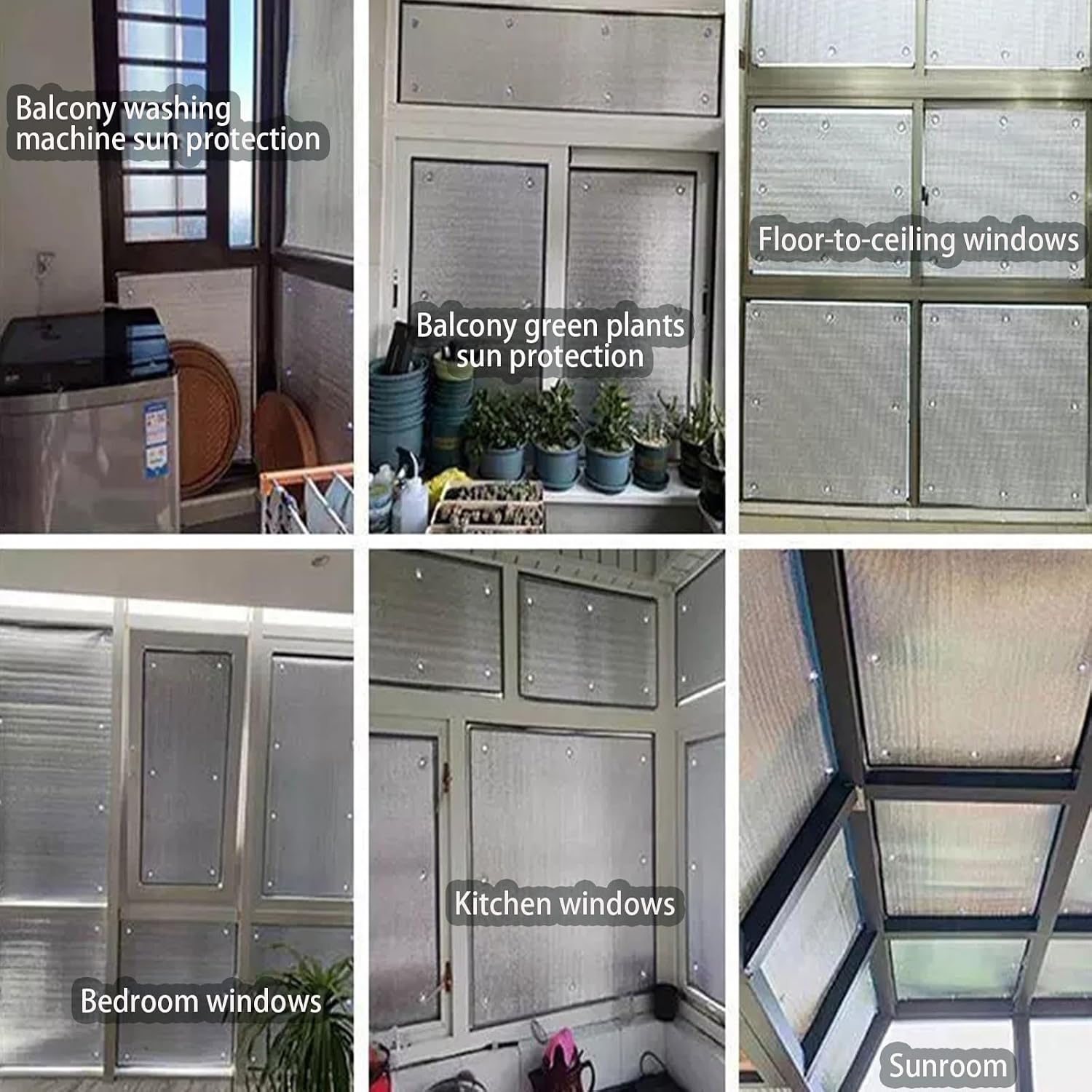 Customizable 8mm Blackout Window Film - Heat Insulation & U-V Protection for Home and Car Windows 1pc(55x98in)