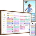 32 Inch Digital Calendar Chore Chart with Touchscreen - Full HD Interactive Display, Wall & Desk Mountable Family Planner, to-Do List & Meal Planner, Digital Picture Frame Gifts for Women Mom