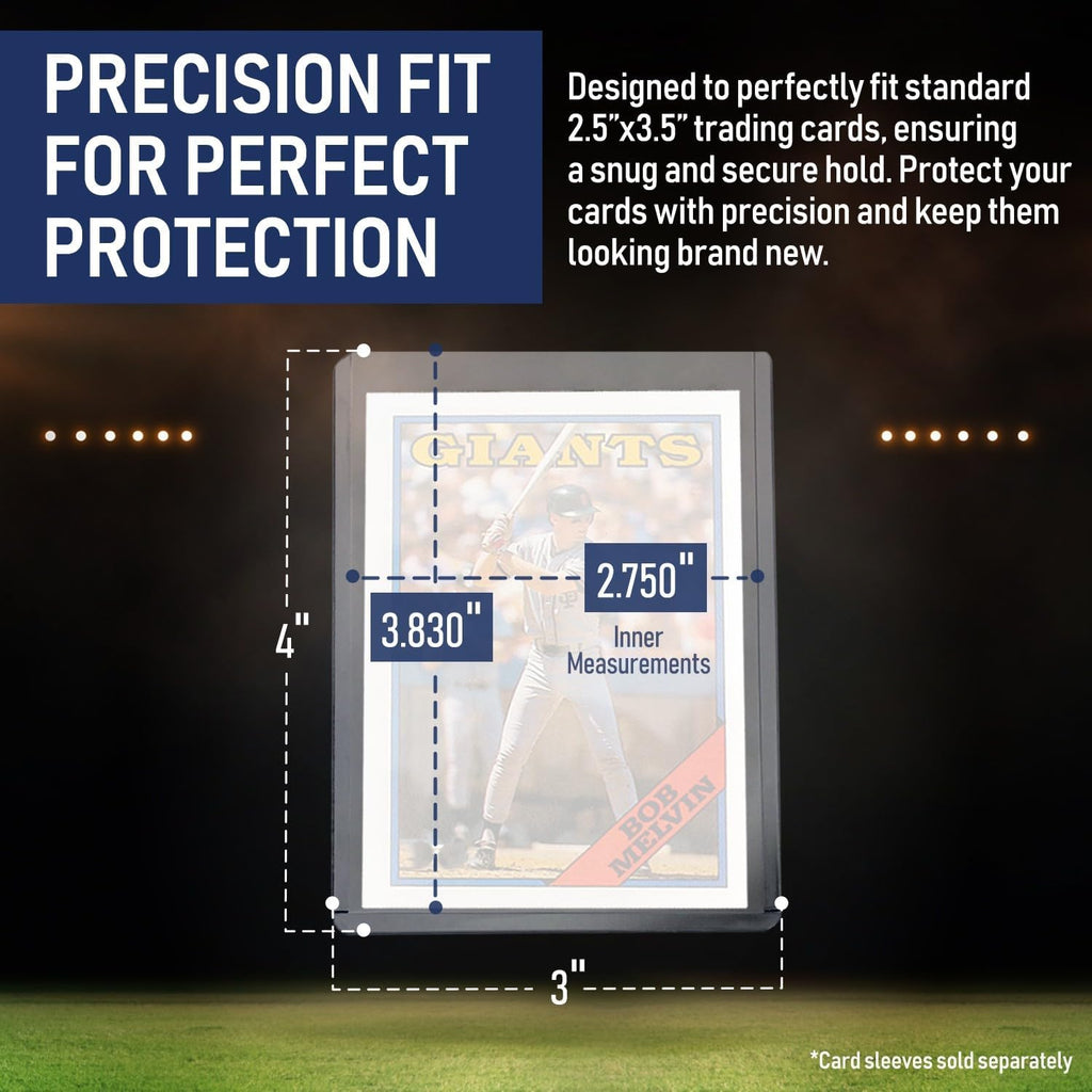 Premium Seamless 20PT - 360PT Thick Top Loaders for Cards | Top Loader Card Holder, Baseball Card Sleeves Hard Plastic, Hard Trading Cards Sleeves, TCG Sports Sleeve Hards, Toploader Clear Plastic.