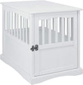 Casual Home Wooden Pet Crate, End Table, Medium, New White